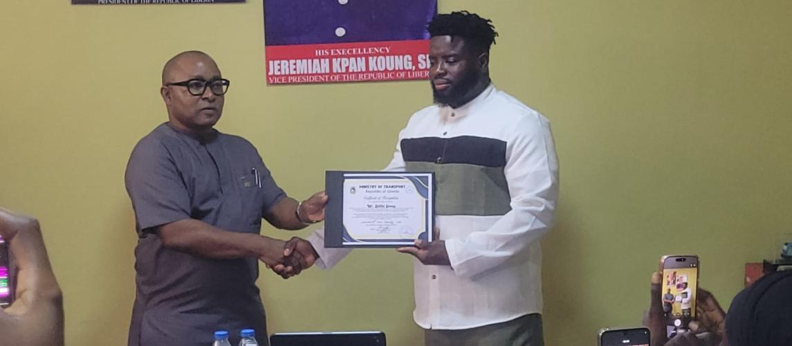 Ministry of Transport Honors Mr. Selikie Sesay