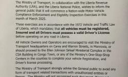 MoT Announces To The Public