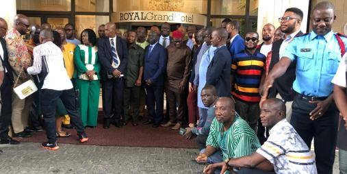 participants at the official launch of the early warning program in group photo.