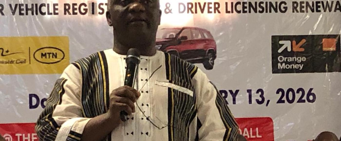 Hon. Dorbor Jallah speaking at the official launch of the mobile money payment platform